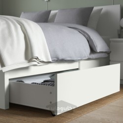 جعبه نگهداری تخت برای قاب تخت بلند ایکیا مدل IKEA MALM رنگ سفید