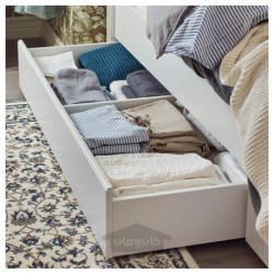 جعبه نگهداری تخت، ست 2 عددی ایکیا مدل IKEA SONGESAND رنگ سفید