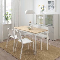 میز ایکیا مدل IKEA TOMMARYD رنگ روکش بلوط با رنگ سفید/سفید
