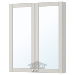 کابینت آینه 2 درب ایکیا مدل IKEA GODMORGON رنگ خاکستری روشن کاسیون