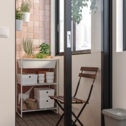 واحد قفسه بندی با ظرف ایکیا مدل IKEA JOSTEIN رنگ داخل/خارج/سفید سیمی