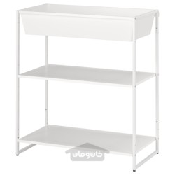 واحد قفسه بندی با ظرف ایکیا مدل IKEA JOSTEIN رنگ داخل/خارج/سفید فلزی