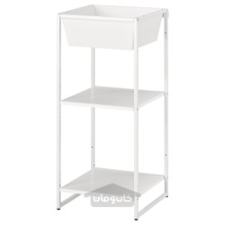 واحد قفسه بندی با ظرف ایکیا مدل IKEA JOSTEIN رنگ داخل/خارج/سفید فلزی