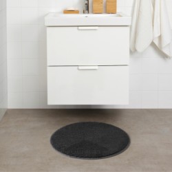 فرش حمام ایکیا مدل IKEA SÖDERSJÖN رنگ خاکستری تیره/گرد