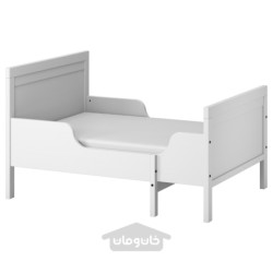 قاب تخت قابل گسترش با پایه تخت تخته ای ایکیا مدل IKEA SUNDVIK رنگ خاکستری