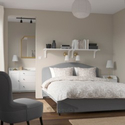 قاب تخت روکش دار ایکیا مدل IKEA HAUGA رنگ خاکستری ویسل