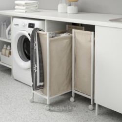 کیسه لباسشویی با چرخ ایکیا مدل IKEA ENHET رنگ سفید