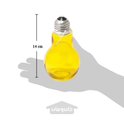 بطری کهربایی رنگ طرح لامپ اندازه متوسط