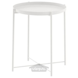 میز سینی ایکیا مدل IKEA GLADOM رنگ سفید