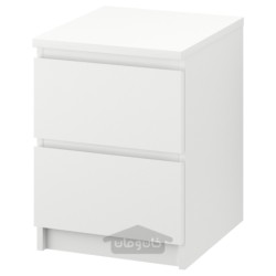 کمد دراور 2 کشو ایکیا مدل IKEA MALM رنگ سفید