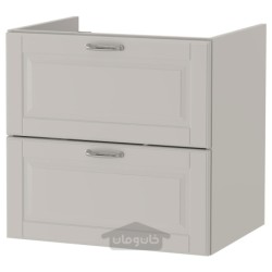 پایه شستشو با 2 کشو ایکیا مدل IKEA GODMORGON رنگ خاکستری روشن کاسیون