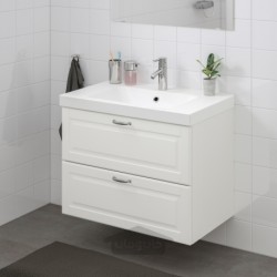 پایه شستشو با 2 کشو ایکیا مدل IKEA GODMORGON رنگ کاسیون سفید