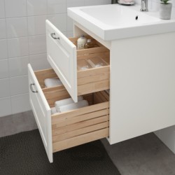 پایه شستشو با 2 کشو ایکیا مدل IKEA GODMORGON رنگ کاسیون سفید