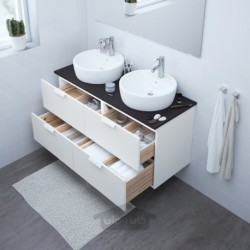 پایه شستشو با 4 کشو ایکیا مدل IKEA GODMORGON رنگ سفید
