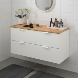 پایه شستشو با 4 کشو ایکیا مدل IKEA GODMORGON / TOLKEN رنگ سفید