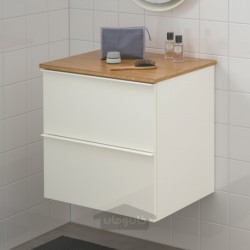 پایه شستشو با 2 کشو ایکیا مدل IKEA GODMORGON / TOLKEN رنگ بامبو