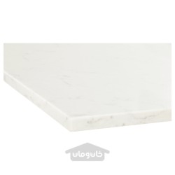 میز کار سفارشی ایکیا مدل IKEA KASKER رنگ جلوه مرمر سفید/کوارتز