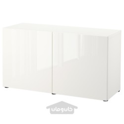 ترکیب ذخیره سازی با درب ایکیا مدل IKEA BESTÅ رنگ سفید/براق برگسویکن/سفید