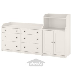 ترکیب ذخیره سازی ایکیا مدل IKEA HAUGA رنگ سفید