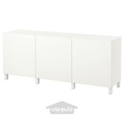 ترکیب ذخیره سازی با درب ایکیا مدل IKEA BESTÅ رنگ سفید/لاپویکن/استابارپ