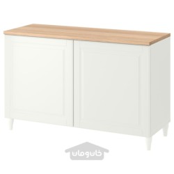 ترکیب ذخیره سازی با درب ایکیا مدل IKEA BESTÅ رنگ سفید/اسمویکن/سفید کبارپ