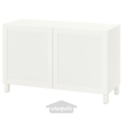 ترکیب ذخیره سازی با درب ایکیا مدل IKEA BESTÅ رنگ سفید/هانویکن/سفید استابارپ