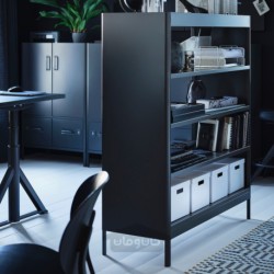 واحد قفسه بندی ایکیا مدل IKEA IDÅSEN رنگ خاکستری تیره