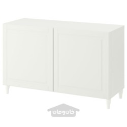 ترکیب ذخیره سازی با درب ایکیا مدل IKEA BESTÅ رنگ سفید/اسمویکن/سفید کبارپ