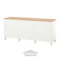 ترکیب ذخیره سازی با درب ایکیا مدل IKEA BESTÅ رنگ سفید/لاپویکن/استابارپ