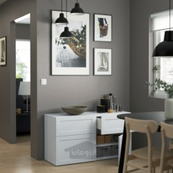 ترکیب ذخیره سازی با درب/کشو ایکیا مدل IKEA BESTÅ رنگ سفید/سفید هانویکن