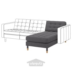 شزلون، واحد اضافی ایکیا مدل IKEA LANDSKRONA رنگ خاکستری تیره گانارد