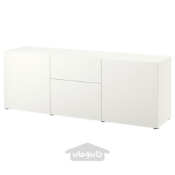 ترکیب ذخیره سازی با کشو ایکیا مدل IKEA BESTÅ رنگ سفید/ سفید لاپویکن
