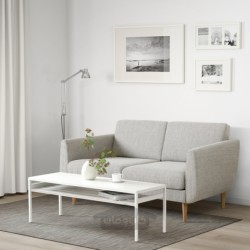 مبل 2 نفره ایکیا مدل IKEA SMEDSTORP رنگ بژ ویارپ/قهوه ای