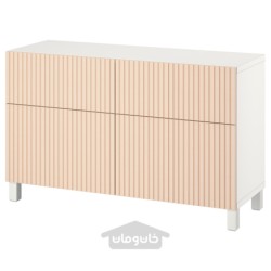 ترکیب ذخیره سازی با درب/کشو ایکیا مدل IKEA BESTÅ رنگ سفید/بیورکوویکن/روکش توس استابارپ