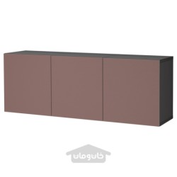 ترکیب کابینت دیواری ایکیا مدل IKEA BESTÅ رنگ مشکی-قهوه ای/قهوه ای هیورتویکن