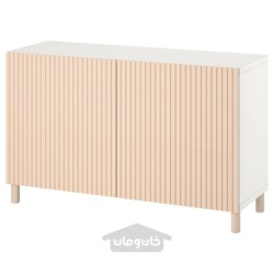 ترکیب ذخیره سازی با درب ایکیا مدل IKEA BESTÅ رنگ سفید/بیورکوویکن/روکش توس مجارپ