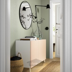 ترکیب ذخیره سازی با درب ایکیا مدل IKEA BESTÅ رنگ سفید/بیورکوویکن/روکش توس مجارپ