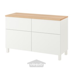 ترکیب ذخیره سازی با درب/کشو ایکیا مدل IKEA BESTÅ رنگ سفید/لاپویکن/استابارپ