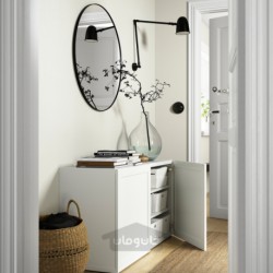 ترکیب ذخیره سازی با درب ایکیا مدل IKEA BESTÅ رنگ سفید/سفید هانویکن