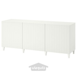 ترکیب ذخیره سازی با درب ایکیا مدل IKEA BESTÅ رنگ سفید/ساترویکن/سفید کبارپ