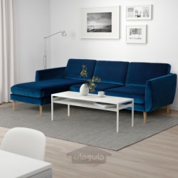 مبل راحتی 4 نفره با شزلون ایکیا مدل IKEA SMEDSTORP رنگ سبز تیره-آبی دجوپارپ