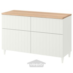 ترکیب ذخیره سازی با درب/کشو ایکیا مدل IKEA BESTÅ رنگ سفید/ساترویکن/سفید کبارپ