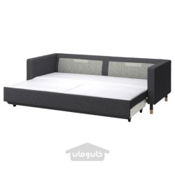 مبل تخت خواب شو 3 نفره ایکیا مدل IKEA LANDSKRONA رنگ خاکستری تیره گانارد/چوب