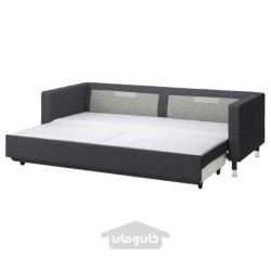 مبل تخت خواب شو 3 نفره ایکیا مدل IKEA LANDSKRONA رنگ خاکستری تیره گانارد/فلز