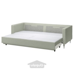 مبل تخت خواب شو 3 نفره ایکیا مدل IKEA LANDSKRONA رنگ سبز روشن گانارد/فلز