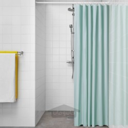 پرده حمام ایکیا مدل IKEA LUDDHAGTORN رنگ فیروزه ای