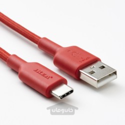 USB-A به USB-C ایکیا مدل IKEA LILLHULT رنگ قرمز
