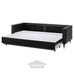 مبل تخت خواب شو 3 نفره ایکیا مدل IKEA LANDSKRONA رنگ گران/مشکی بومستاد/چوب