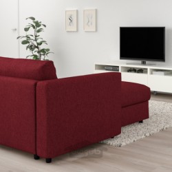 شزلون ایکیا مدل IKEA VIMLE رنگ قرمز قهوه ای لجده
