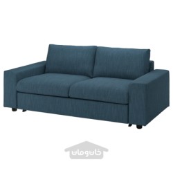 مبل تخت خواب شو 2 نفره ایکیا مدل IKEA VIMLE رنگ با دسته های پهن/آبی تیره هیلارد